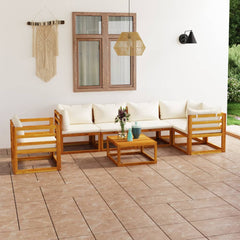 Garden Lounge Set Cream and Brown