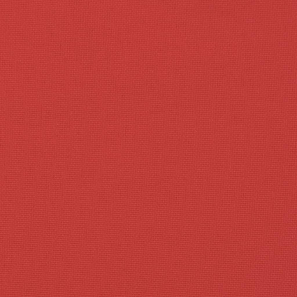 Four red Oxford fabric chair cushions, each 15.7x15.7x2.8 inches, with tie ropes.