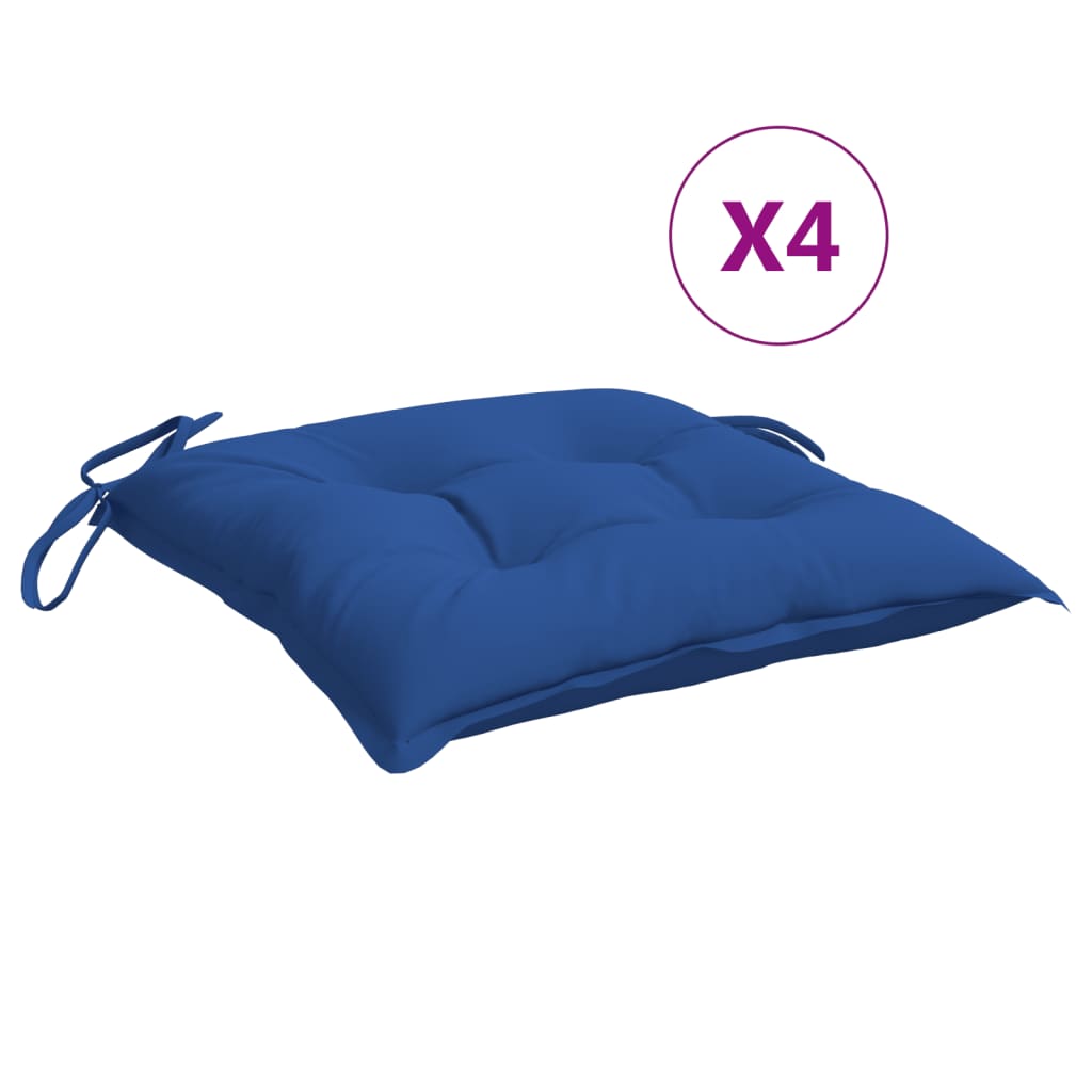 Chair Cushions 4 pcs Blue 19.7x19.7x2.8 Oxford Fabric