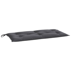 Anthracite garden bench cushion in Oxford fabric, 39.4x19.7x2.8 inches, with ties.