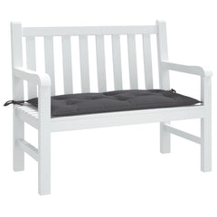 Anthracite garden bench cushion in Oxford fabric with ties, 39.4x19.7x2.8 inches.