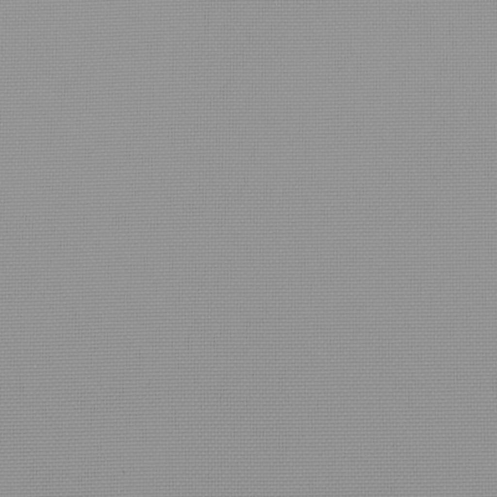 Gray Oxford fabric garden bench cushion, 39.4x19.7x2.8 inches, with ties.