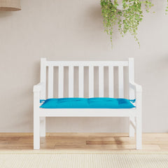 Light blue garden bench cushion made of Oxford fabric, sized 39.4x19.7x2.8 inches.