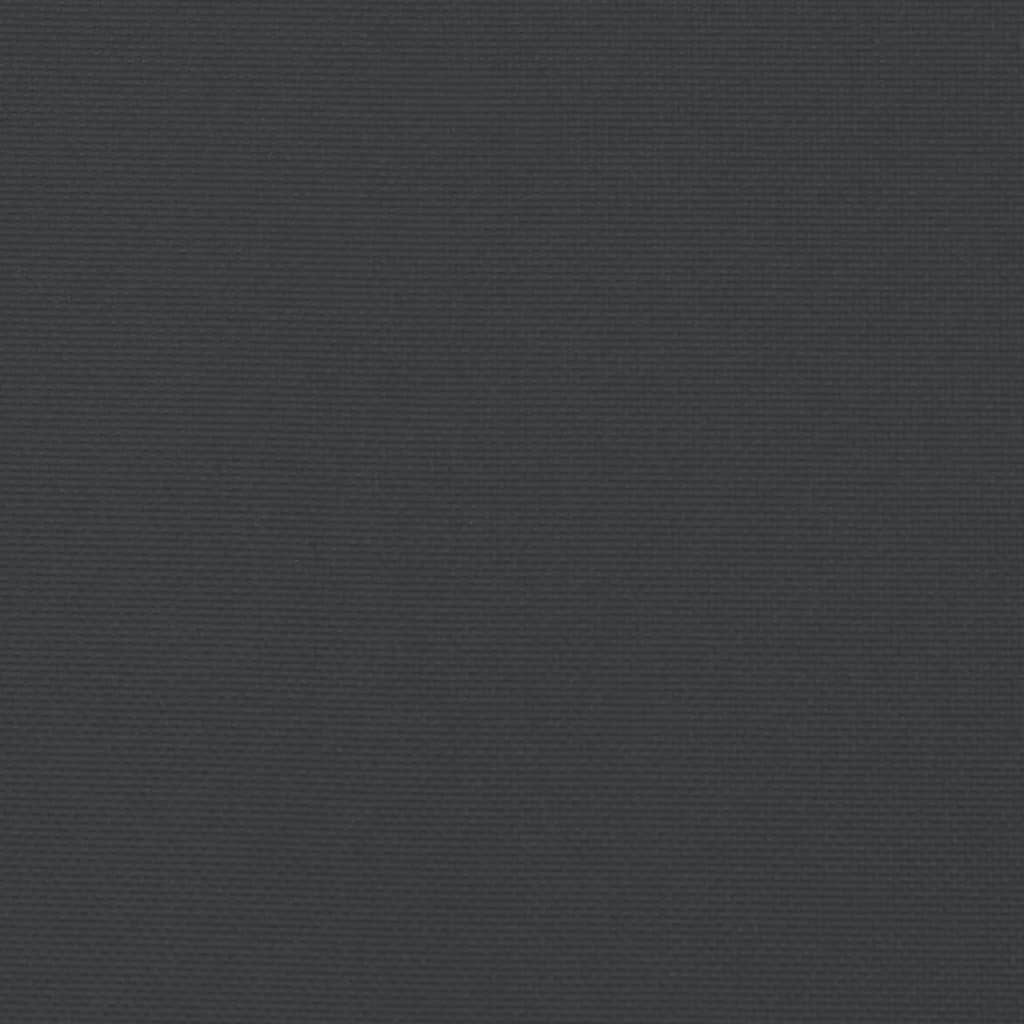 Black Oxford fabric garden bench cushion, 39.4x19.7x2.8 inches, with ties.