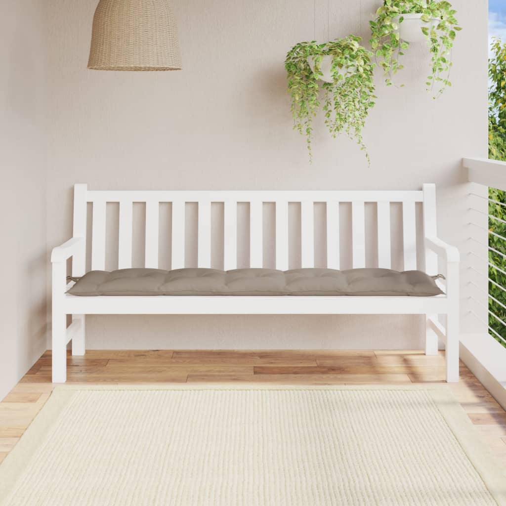 Garden Bench Cushion Taupe Oxford fabric (100% polyester)