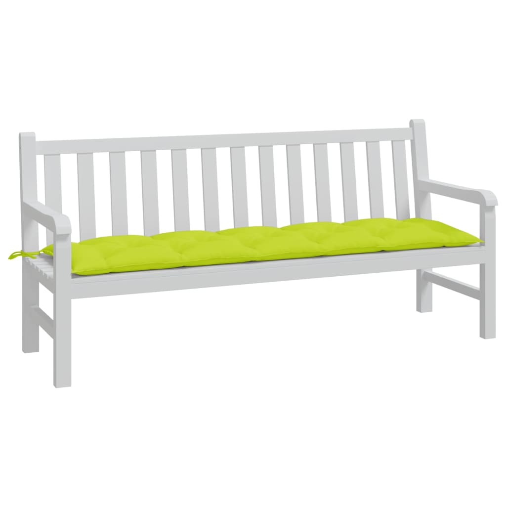 Bright green Oxford fabric garden bench cushion, 70.9x19.7x2.8 inches.