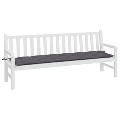 Anthracite garden bench cushion in Oxford fabric, measuring 78.7x19.7x2.8 inches.