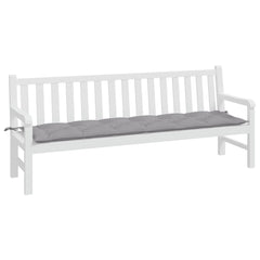 Gray Oxford fabric garden bench cushion, 78.7x19.7x2.8 inches, with ties.