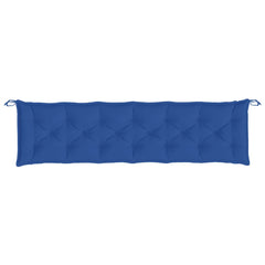 Blue Oxford fabric garden bench cushion, 78.7x19.7x2.8 inches, with ties and tufted design.