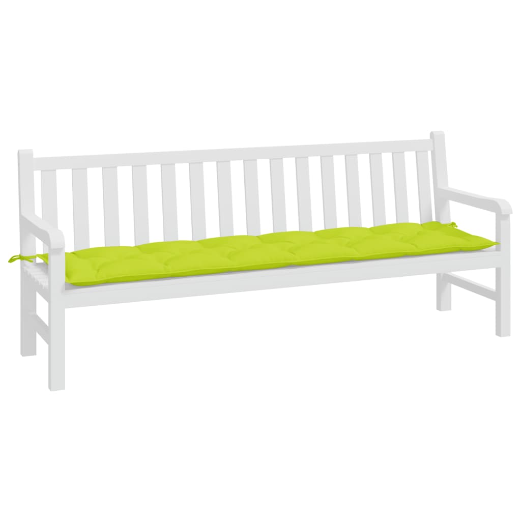Bright green Oxford fabric garden bench cushion, 78.7x19.7x2.8 inches.