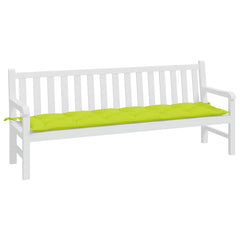 Bright green Oxford fabric garden bench cushion, 78.7x19.7x2.8 inches.