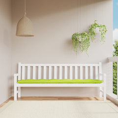 Bright green Oxford fabric garden bench cushion with non-slip ropes, 78.7x19.7x2.8 inches.