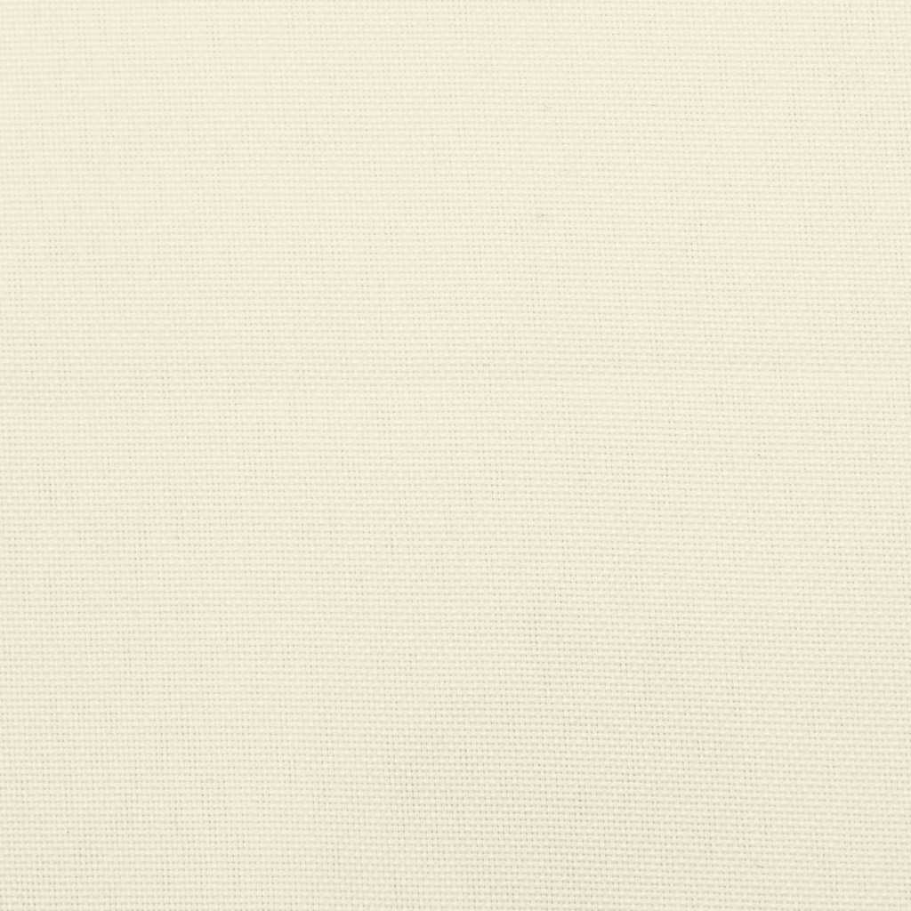 Cream white Oxford fabric garden bench cushion, 39.4x39.4x2.8 inches, with ties.