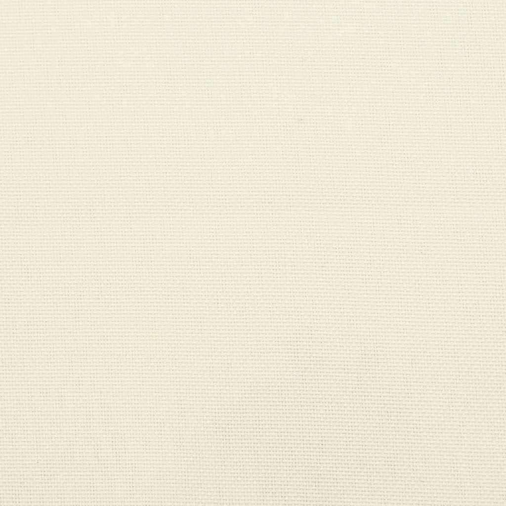 White Bostome Cream garden bench cushion in Oxford fabric, 47x40x3 inches with ties.