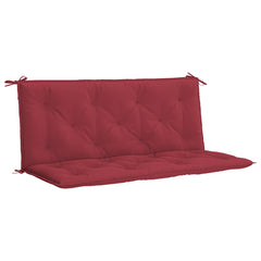 Wine red Oxford fabric garden bench cushion, 47.2x39.4x2.8 inches, with ties.