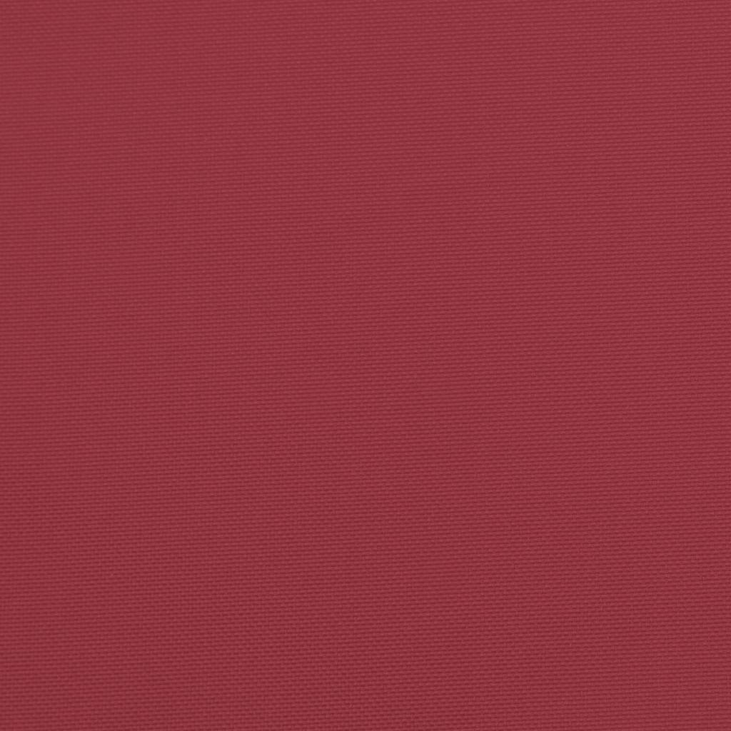 Wine red Oxford fabric garden bench cushion, 47.2x39.4x2.8 inches, with anchor ties.