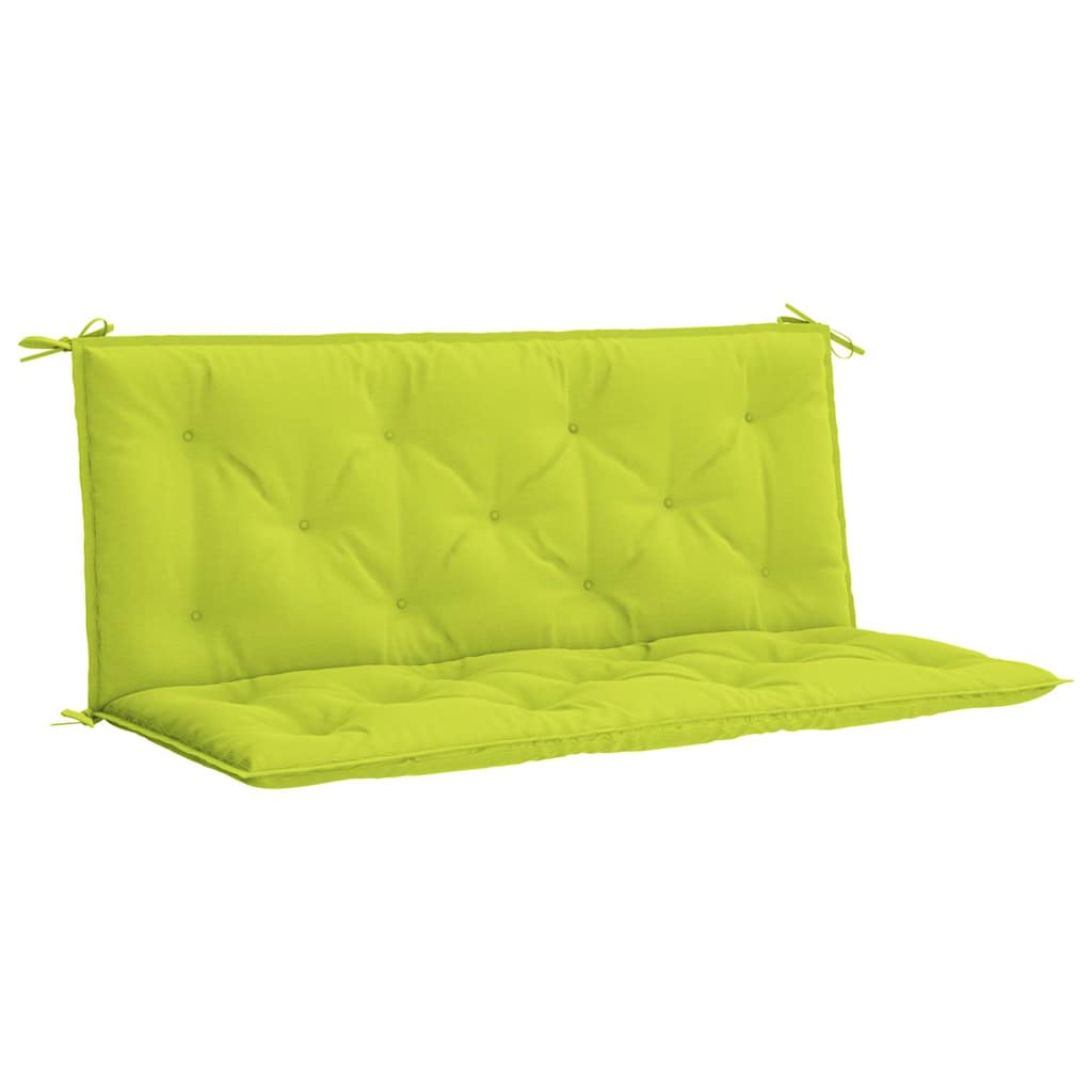 Bright green outdoor garden bench cushion made of durable Oxford fabric, 47.2 inches long.