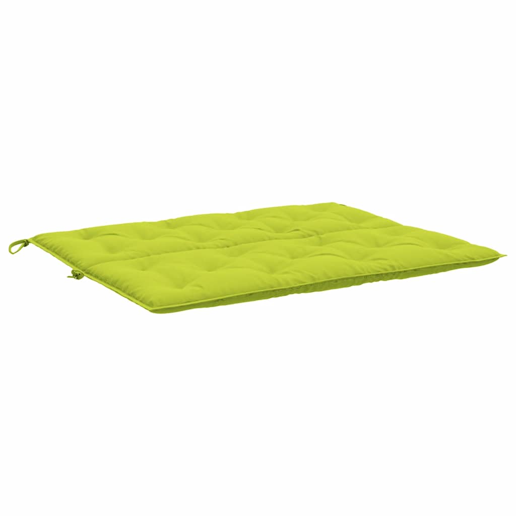 Bright green outdoor garden bench cushion made of durable Oxford fabric, 47.2 inches long.