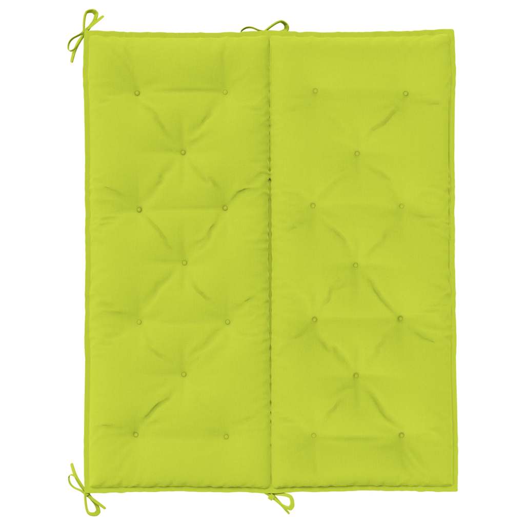 Bright green outdoor garden bench cushion made of durable Oxford fabric, 47.2 inches long.