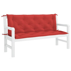 Garden Bench Cushion Set of 2 Red Oxford fabric (100% polyester)