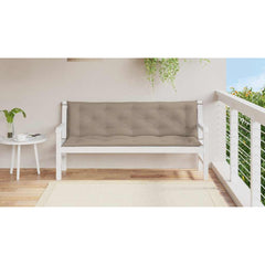 Garden Bench Cushion Set of 2 Taupe Oxford Fabric (100% polyester)