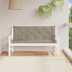 Garden Bench Cushion Set of 2 Taupe Oxford Fabric (100% polyester)