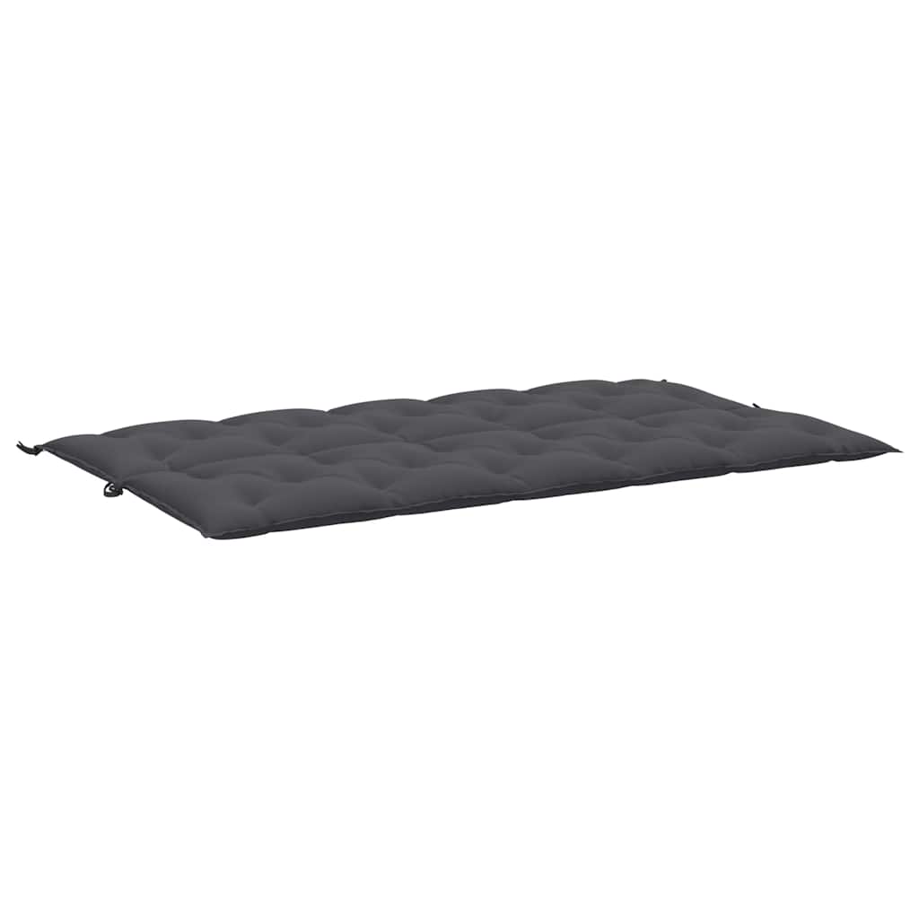 Anthracite garden bench cushion in Oxford fabric, 70.9x39.4x2.8 inches, with ties.