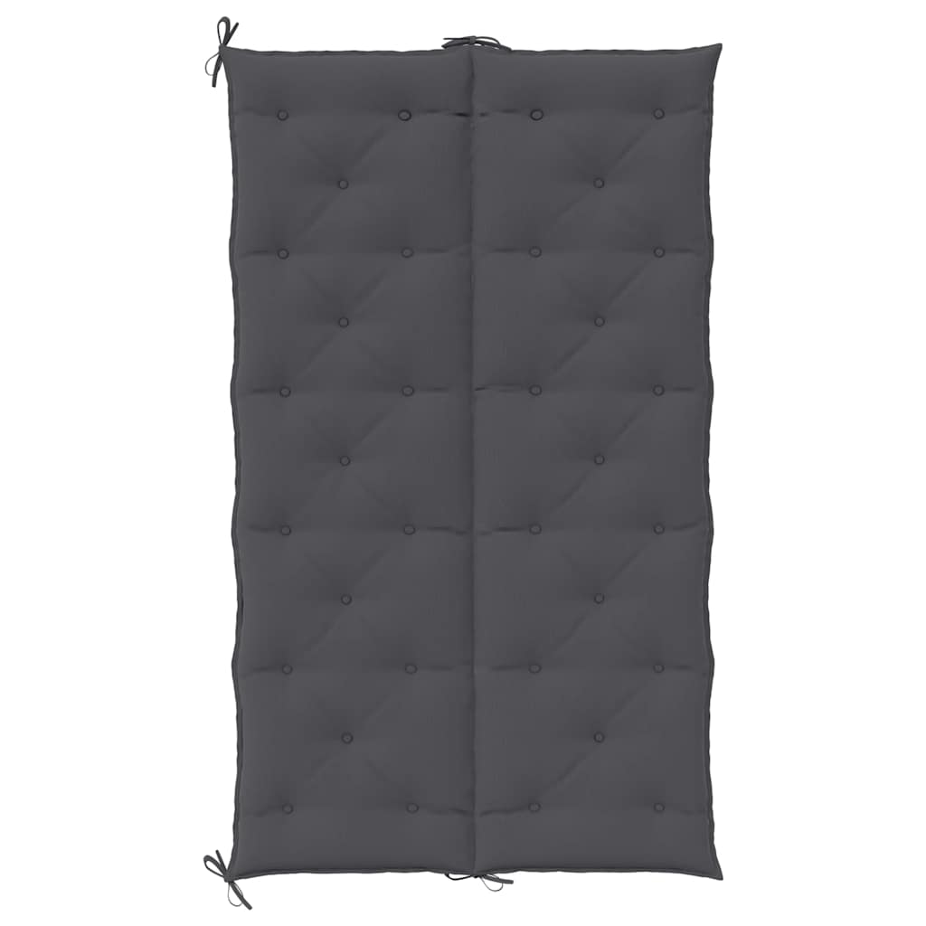 Anthracite garden bench cushion in Oxford fabric, 70.9x39.4x2.8 inches, with ties.