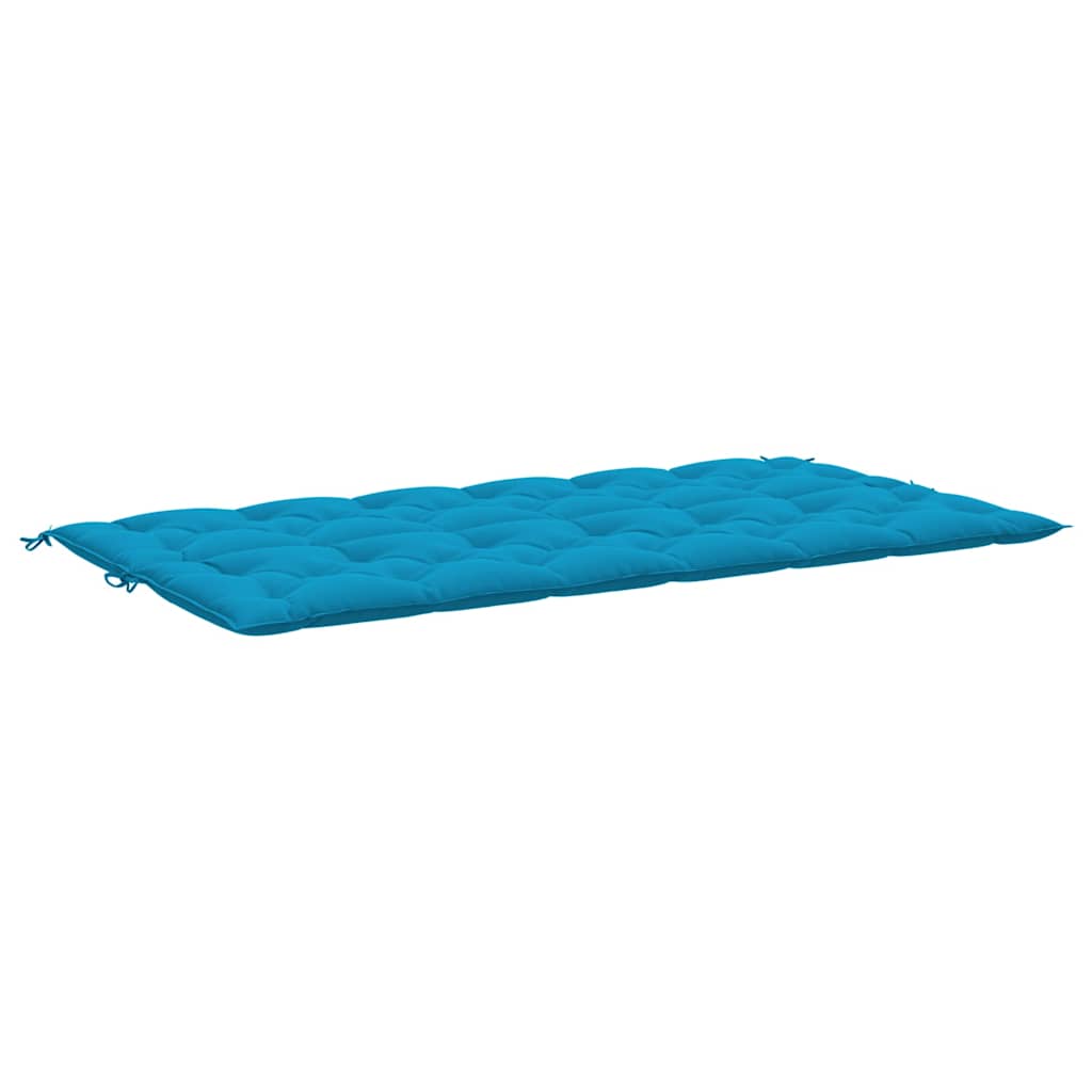 Light blue Oxford fabric garden bench cushion, 78.7x39.4x2.8 inches, with ties.