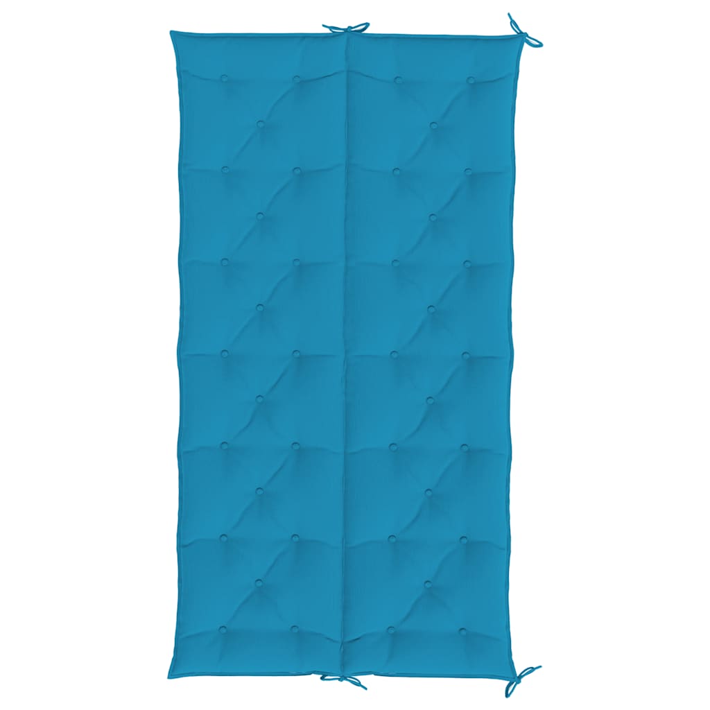 Light blue Oxford fabric garden bench cushion, 78.7x39.4x2.8in, with ties.