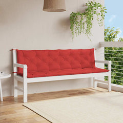 Garden Bench Cushion Set of 2 Red Oxford fabric (100% polyester)