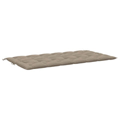 Taupe Oxford fabric garden bench cushion, 78.7x39.4x2.8 inches, with ties.