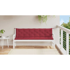 Garden Bench Cushion Set of 2 Wine Red