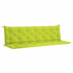 Bright green Oxford fabric garden bench cushion, 78.7x39.4x2.8 inches, with ties.