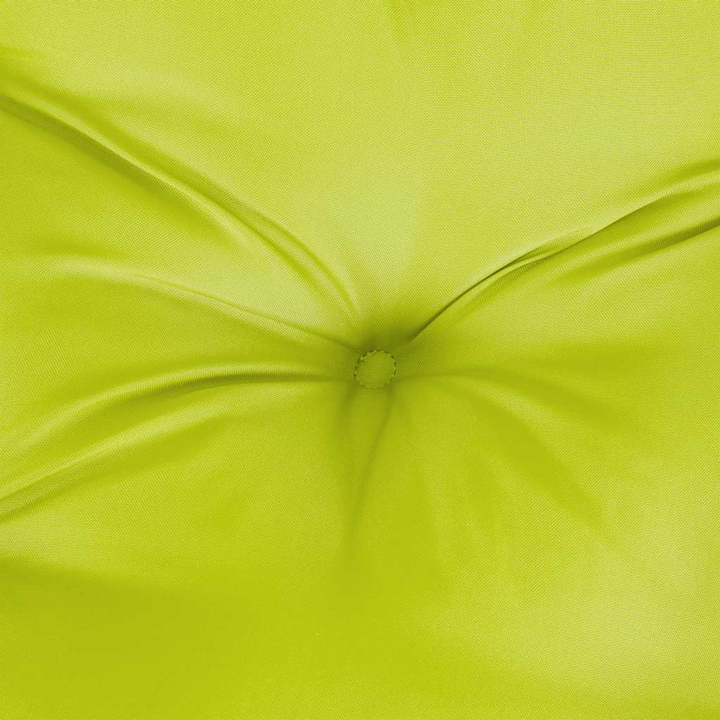 Bright green Oxford fabric garden bench cushion, 78.7x39.4x2.8 inches, with tufted surface.