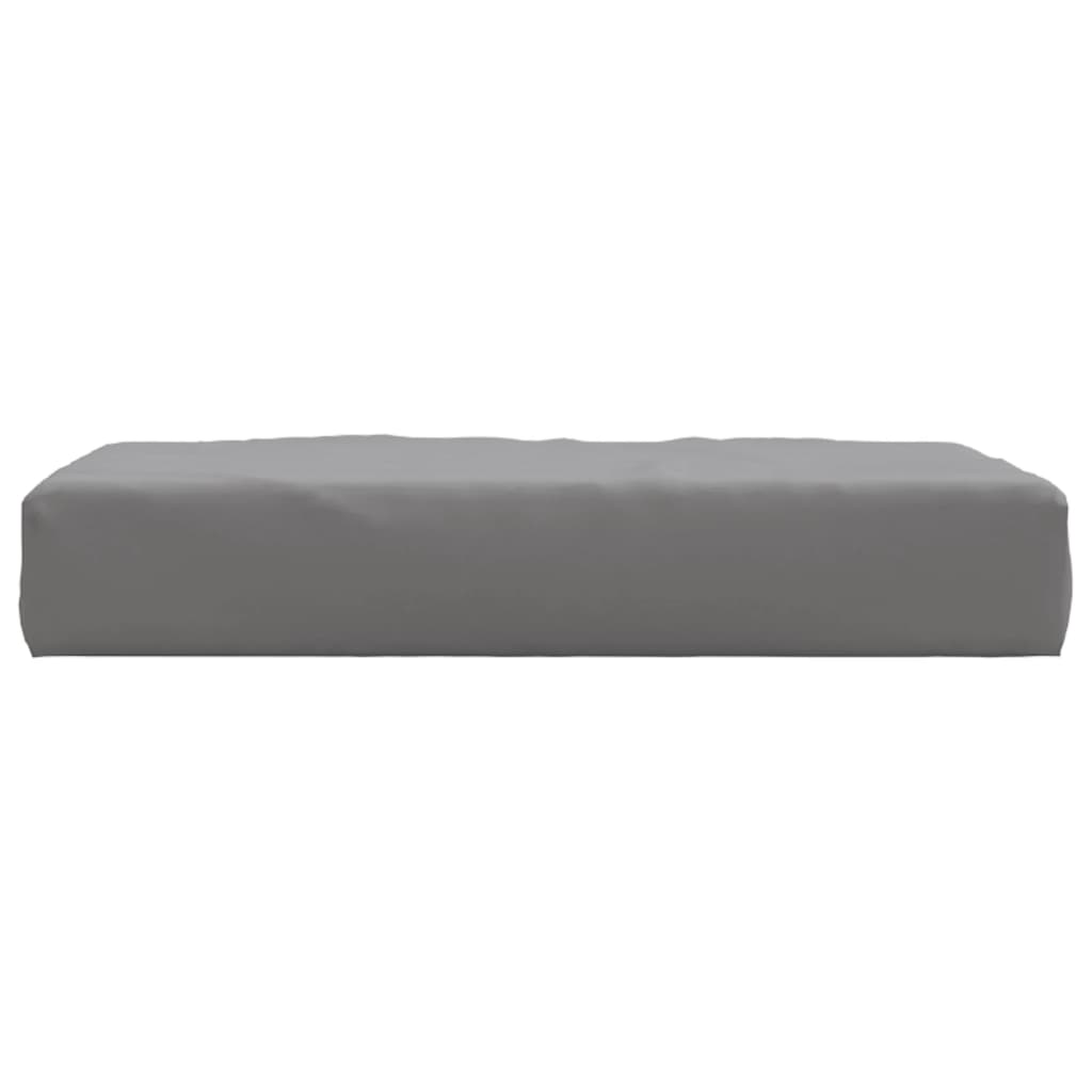 Gray Oxford fabric pallet cushion, water-resistant, 23.6 x 23.6 x 2.4 inches.