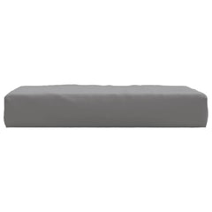 Gray Oxford fabric pallet cushion, water-resistant, 23.6 x 23.6 x 2.4 inches.