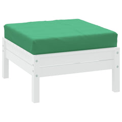 Green water-resistant Oxford fabric cushion for pallets, 23.6 x 23.6 x 2.4 inches.