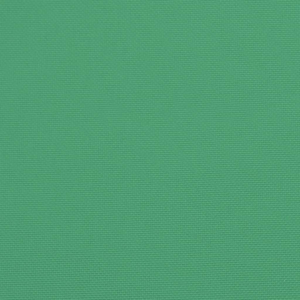Green water-resistant Oxford fabric pallet cushion, 23.6 x 23.6 x 2.4 inches.