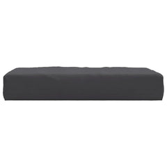 Black Oxford fabric pallet cushion, 23.6x23.6x2.4 inches, square shape.