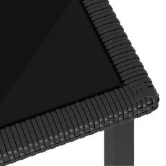 Garden Dining Table Black