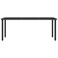Garden Dining Table Black