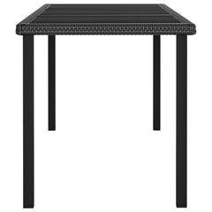 Garden Dining Table Black