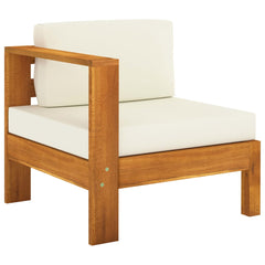 Wooden Lounge Set Cream White, Acacia Wood