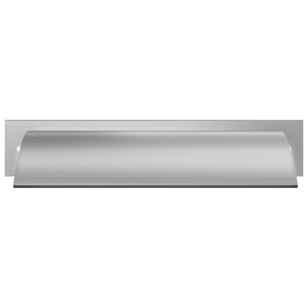 Silver stainless steel pool fountain, 17.7 x 10.2 x 5.1 inches.