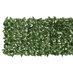 Balcony Screen with Dark Green Leaves 196.9x29.5