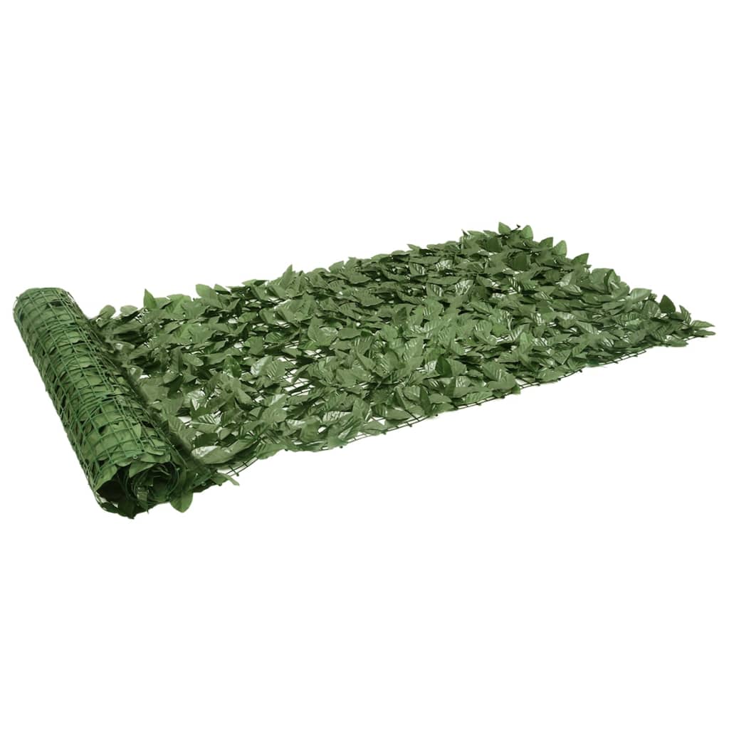 Balcony Screen with Dark Green Leaves 118.1x39.4
