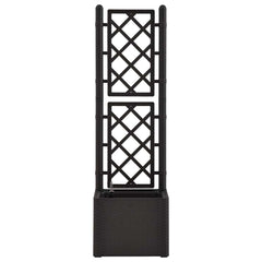 Garden Raised Bed with Trellis and Self Watering System Anthracite
