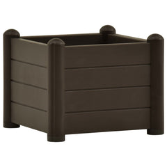 Garden Raised Bed PP Mocha 16.9x16.9x13.8