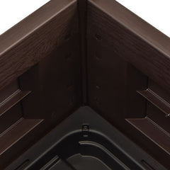 Garden Raised Bed PP Mocha 16.9x16.9x13.8